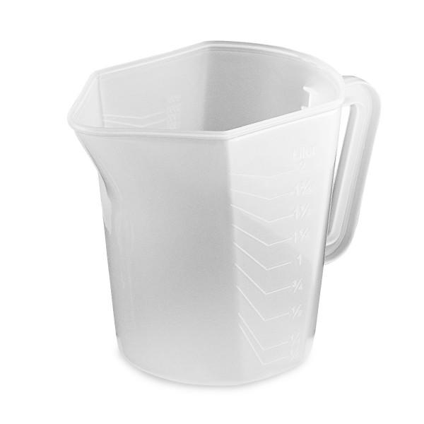 Measuring jug, closed handle, transparent measuring scale